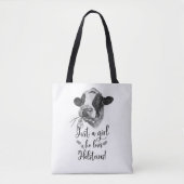 Gewoon een meisje dat van Holstein koeien houdt Tote Bag (Voorkant)