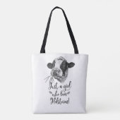 Gewoon een meisje dat van Holstein koeien houdt Tote Bag (Achterkant)
