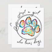 Gewoon een meisje dat van Honden houdt (Voorkant / Achterkant)