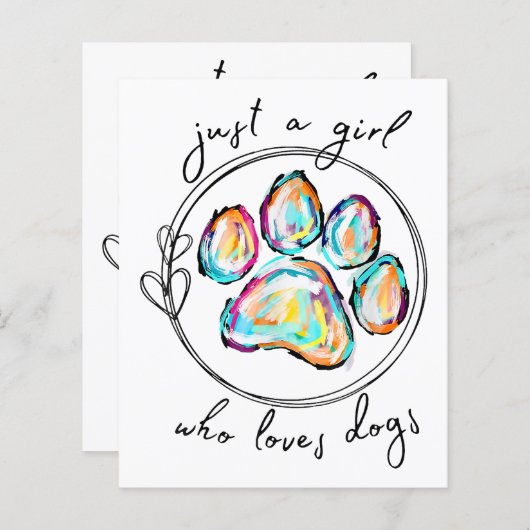 Gewoon een meisje dat van Honden houdt (Voorkant / Achterkant)