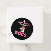 gewoon een meisje dat van honden houdt bedankjes labels (In situ)