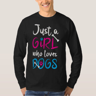 Gewoon een meisje dat van honden houdt - Grappig S T-shirt
