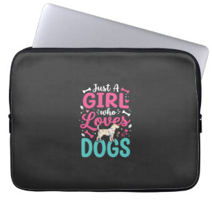 Gewoon Een Meisje Dat Van Honden Houdt Laptop Sleeve