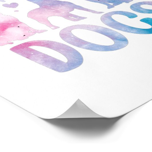 Gewoon een meisje dat van honden houdt poster (Hoek)