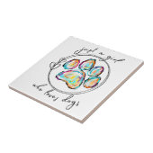 Gewoon een meisje dat van Honden houdt Tegeltje (Zijkant)