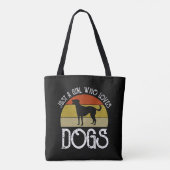 Gewoon Een Meisje Dat Van Honden Houdt Tote Bag (Achterkant)