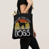 Gewoon Een Meisje Dat Van Honden Houdt Tote Bag (Dichtbij)