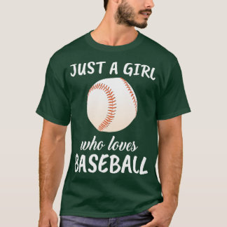 Gewoon een meisje dat van honkbal houdt t-shirt