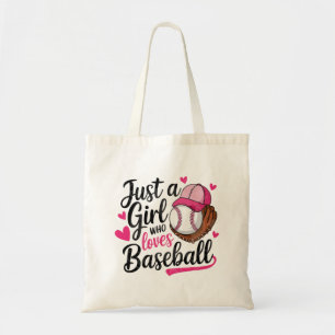 Gewoon een meisje dat van honkbal houdt tote bag