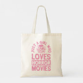 Gewoon een meisje dat van Horror Movies Funny Halw Tote Bag (Achterkant)