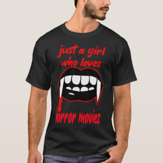 Gewoon een meisje dat van horrorfilms houdt t-shirt