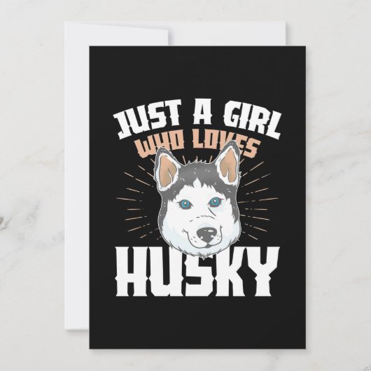 Gewoon Een Meisje Dat Van Husky Houdt Kaart (Voorkant)