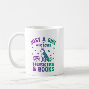 Gewoon een meisje dat van husky's en boeken houdt koffiemok