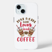 Gewoon een meisje dat van iced koffie houdt Case-Mate iPhone case (Achterkant)