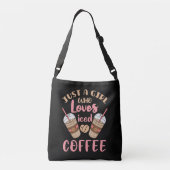 Gewoon een meisje dat van iced koffie houdt crossbody tas (Achterkant)