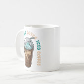 Gewoon een meisje dat van iced koffie houdt koffiemok (Voorkant links)