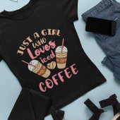 Gewoon een meisje dat van iced koffie houdt t-shirt