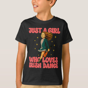 Gewoon een meisje dat van Ierse dans houdt Vintage T-shirt