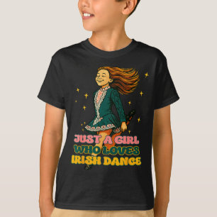 Gewoon een meisje dat van Ierse dans houdt Vintage T-shirt