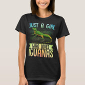 Gewoon een meisje dat van Iguanas Reptiles houdt T-shirt (Voorkant)