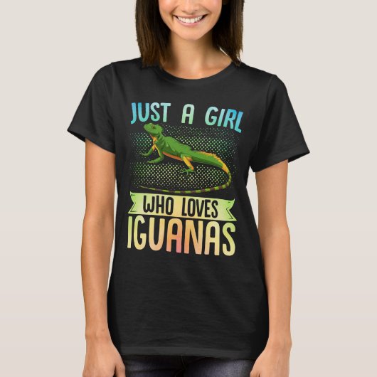 Gewoon een meisje dat van Iguanas Reptiles houdt T-shirt (Voorkant)