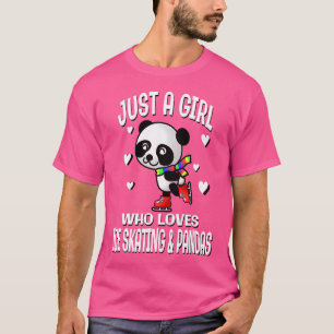Gewoon een meisje dat van ijsdansende panda's, een t-shirt