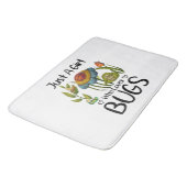 Gewoon een meisje dat van insecten houdt badmat (Gekanteld)