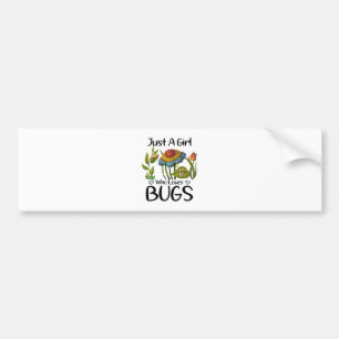 Gewoon een meisje dat van insecten houdt bumpersticker