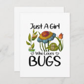 Gewoon een meisje dat van insecten houdt informatiekaartje (Voorkant / Achterkant)