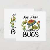 Gewoon een meisje dat van insecten houdt kaart (Voorkant / Achterkant)