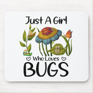 Gewoon een meisje dat van insecten houdt muismat