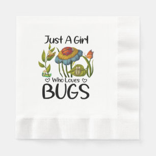 Gewoon een meisje dat van insecten houdt servet