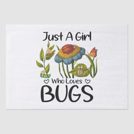 Gewoon een meisje dat van insecten houdt tissuepapier (Voorkant)