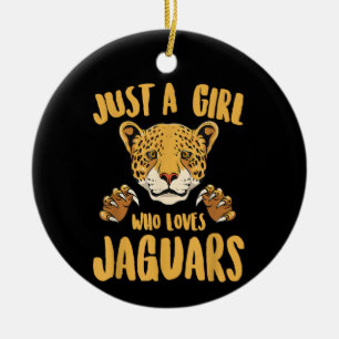 Gewoon een meisje dat van jaguars houdt, grappige  keramisch ornament