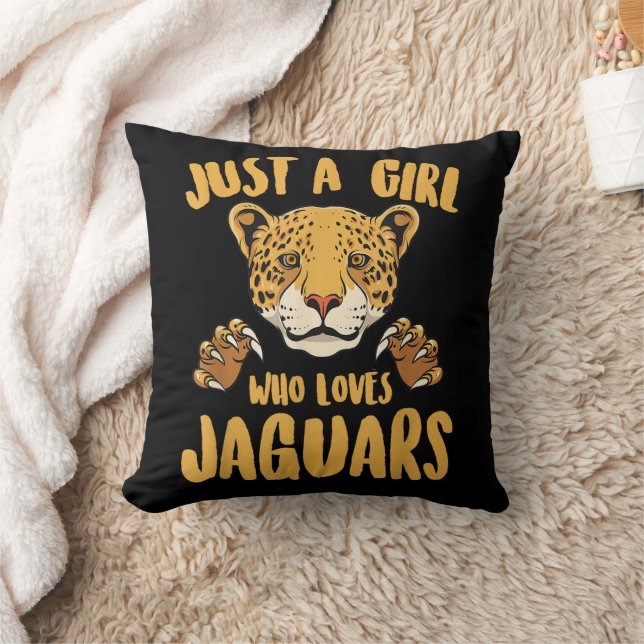 Gewoon een meisje dat van jaguars houdt, grappige  kussen (Deken)