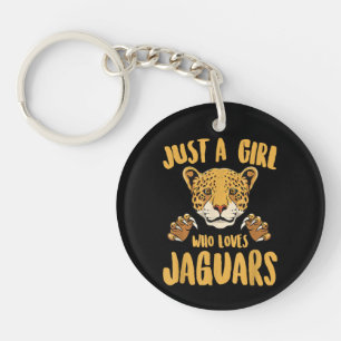 Gewoon een meisje dat van jaguars houdt, grappige  sleutelhanger