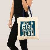 Gewoon een meisje dat van Jean houdt Tote Bag (Voorkant (product))
