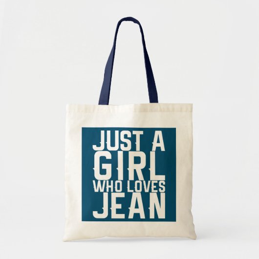 Gewoon een meisje dat van Jean houdt Tote Bag (Voorkant)