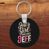 Gewoon een meisje dat van Jeff houdt  Sleutelhanger (Voorkant)