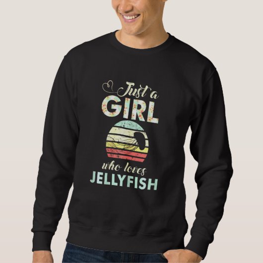 Gewoon een meisje dat van Jelly Fishes Retro Jelly Trui (Voorkant)