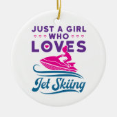Gewoon een meisje dat van Jet Skiing PWC houdt Keramisch Ornament (Voorkant)