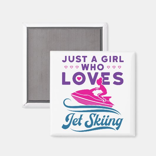 Gewoon een meisje dat van Jet Skiing PWC houdt Magneet (Voorkant / Achterkant)