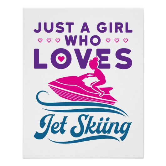 Gewoon een meisje dat van Jet Skiing PWC houdt Perfect Poster (Voorkant)