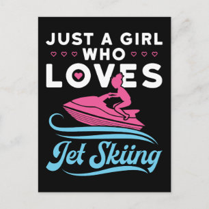 Gewoon een meisje dat van jetskiën houdt briefkaart