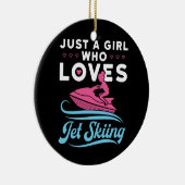 Gewoon een meisje dat van jetskiën houdt keramisch ornament (Rechts)