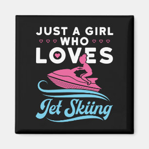 Gewoon een meisje dat van jetskiën houdt magneet