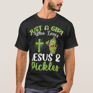 Gewoon een meisje dat van Jezus en augurken houdt T-shirt
