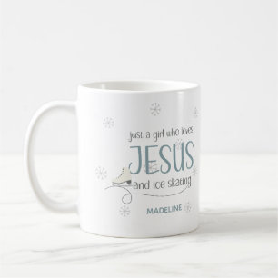 Gewoon een meisje dat van Jezus en kunstschaatsen Koffiemok