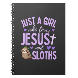 Gewoon een meisje dat van Jezus en luiaards houdt  Notitieboek