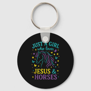 Gewoon een meisje dat van Jezus en paarden houdt - Sleutelhanger